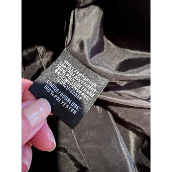 Bagatelle Collection Faux Leather Blazer Jacket Black L - Picture 8 of 8